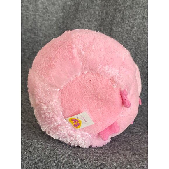VTG Ty Beanie Ballz BEANS Pig Ball Plush Stuffed Animal Toy - Picture 5 of 7